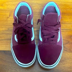 Platform Vans in burgundy-worn a couple times, awesome condition!